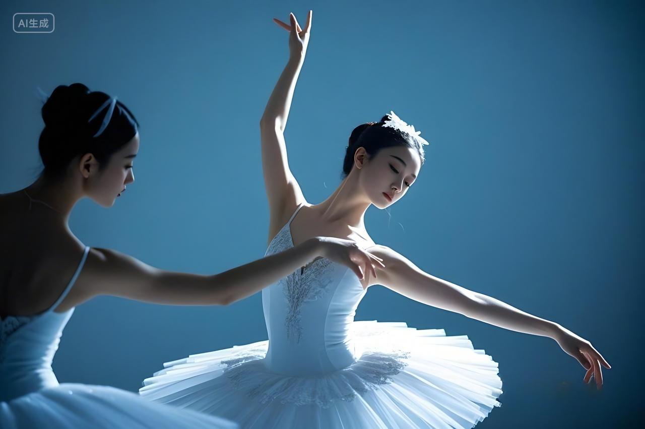 一位正在跳芭蕾舞的调味女生人物妇女节图片