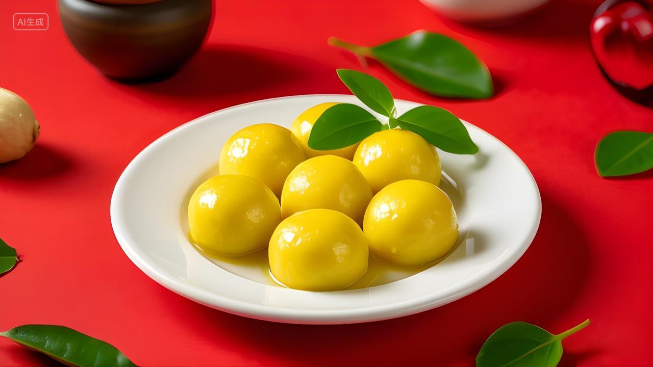 新年春节正月十五中华文化饮食文化元宵节黄糯米汤圆美食新年春节新春