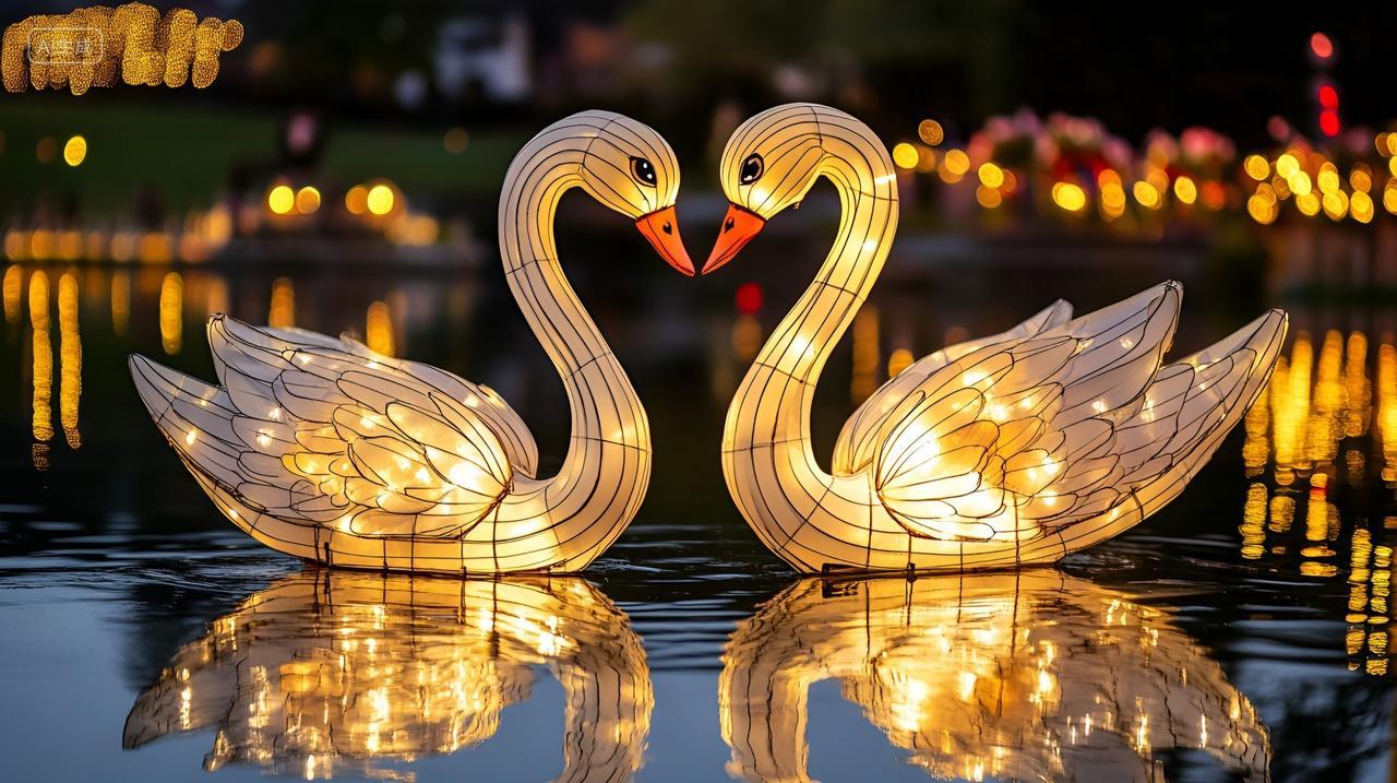 元宵节灯会花灯天鹅花灯