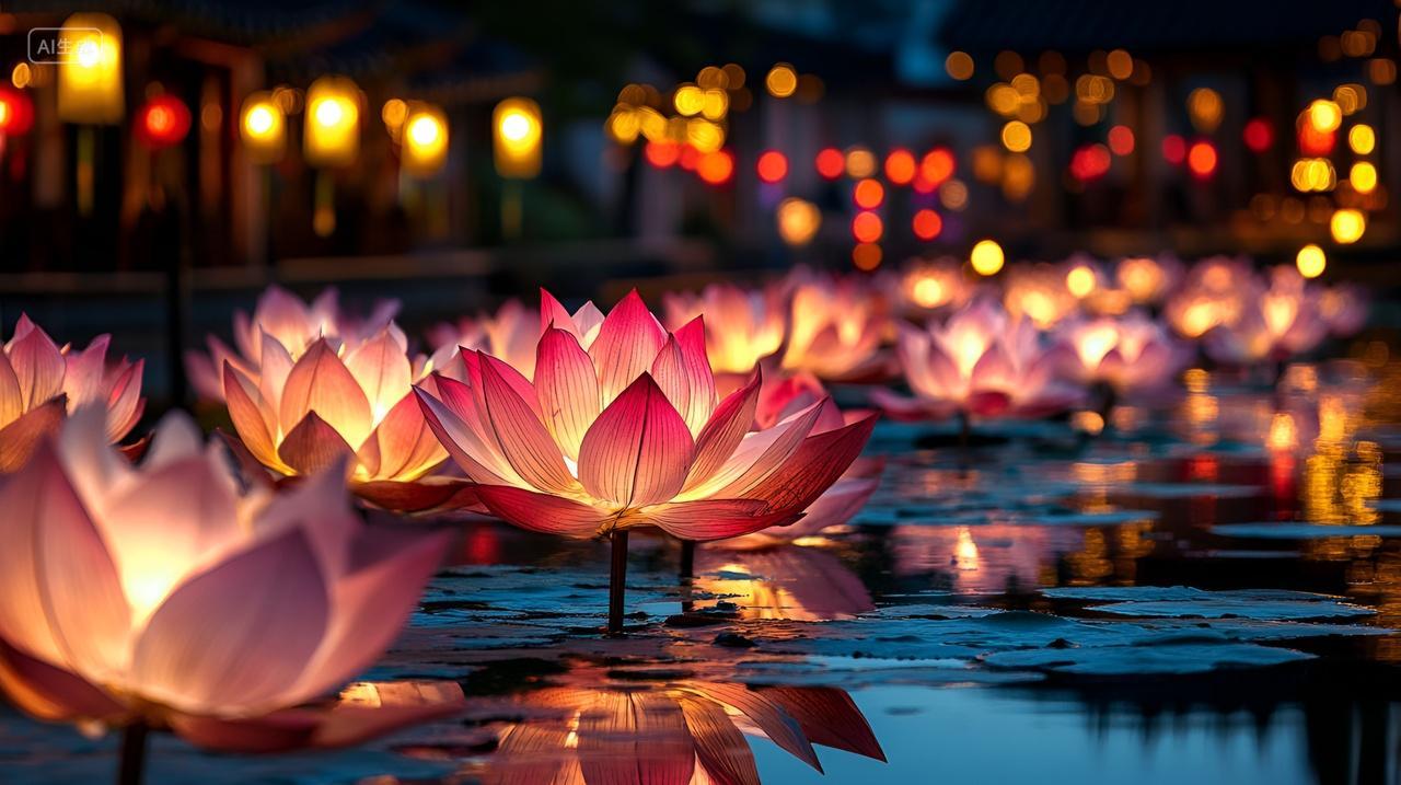 元宵节灯会灯笼莲花灯