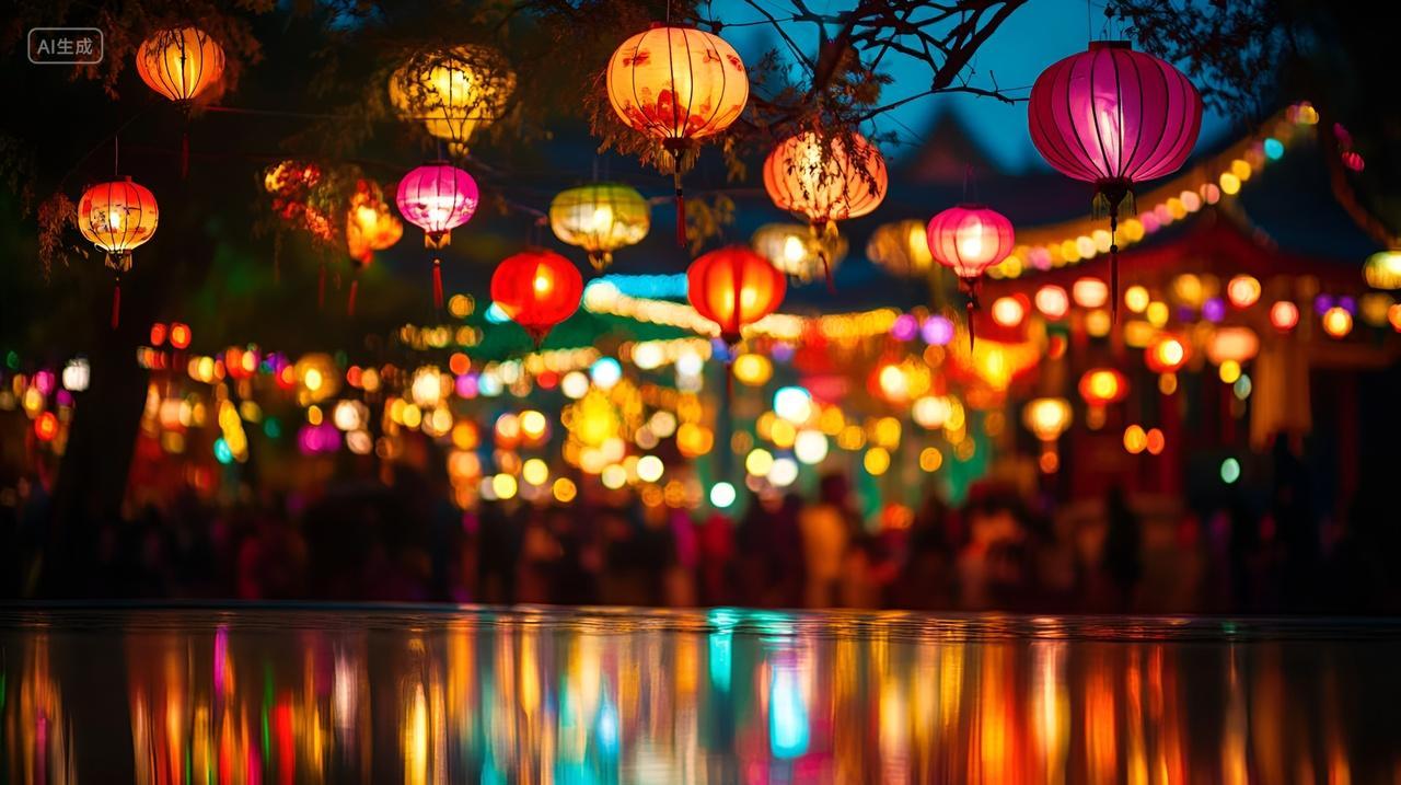 元宵节灯会花灯灯笼节日氛围