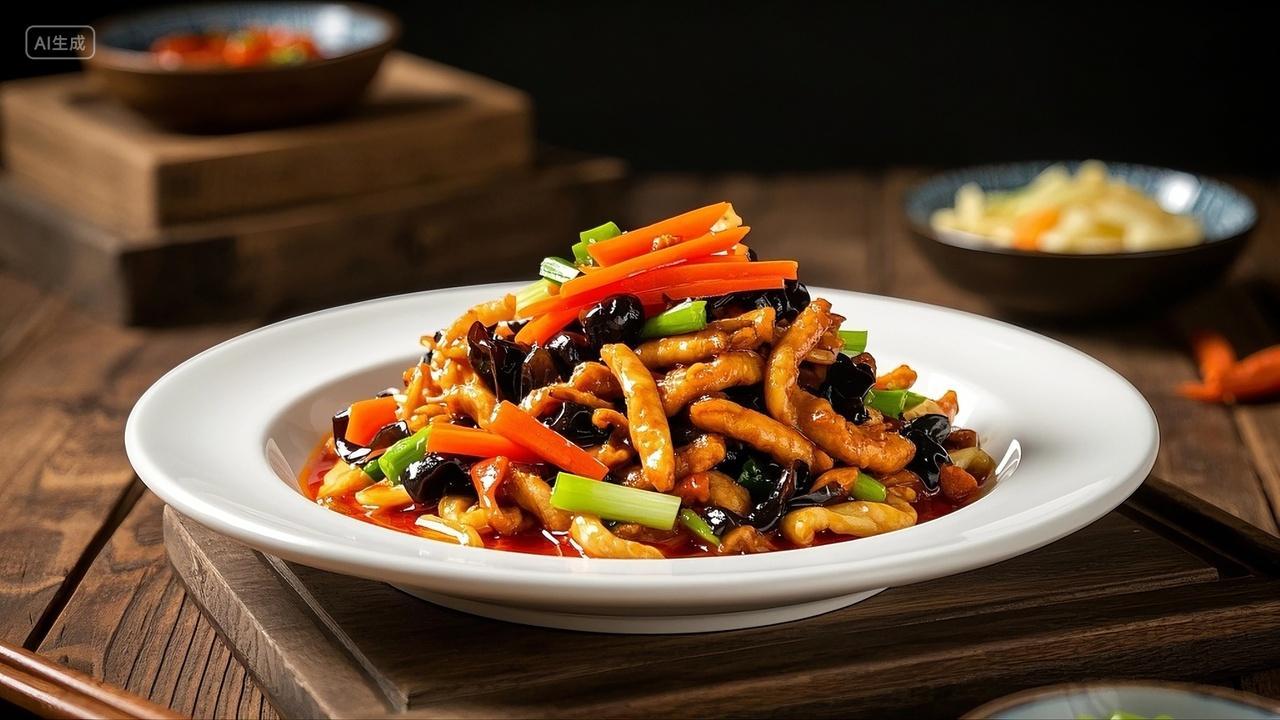 饭店必点菜鱼香肉丝美味下饭美食经典川菜美食宣传广告菜谱菜牌