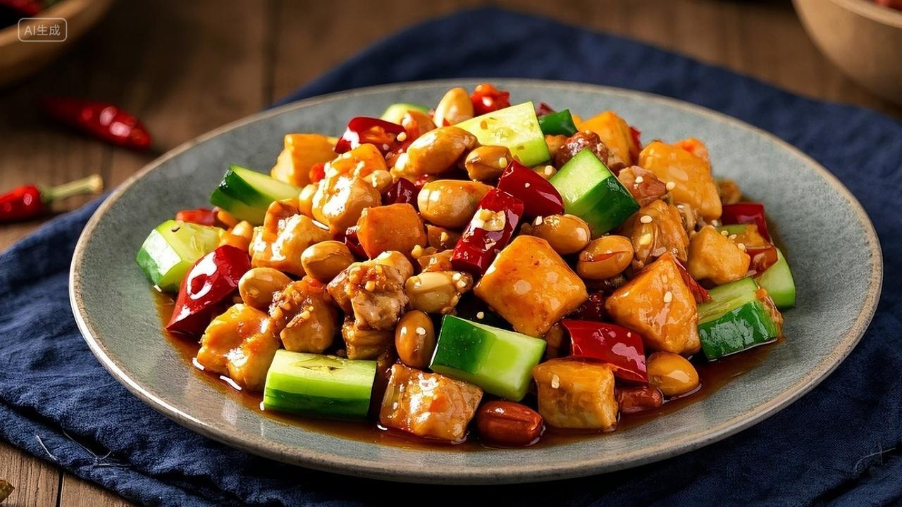 传统名菜宫保鸡丁饭店必点的宫保鸡丁传统名菜美食特色菜品