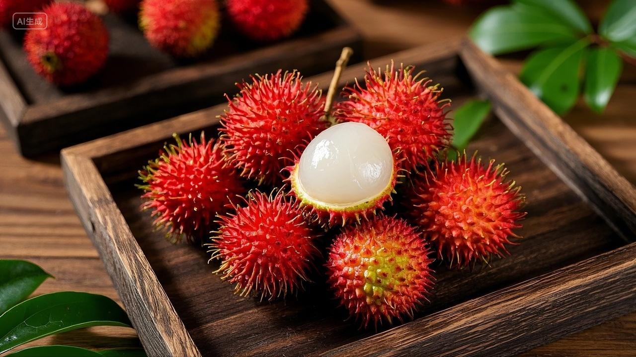 美食热带新鲜水果红毛丹果毛荔枝美味水果特产果品营养海南特产红毛丹