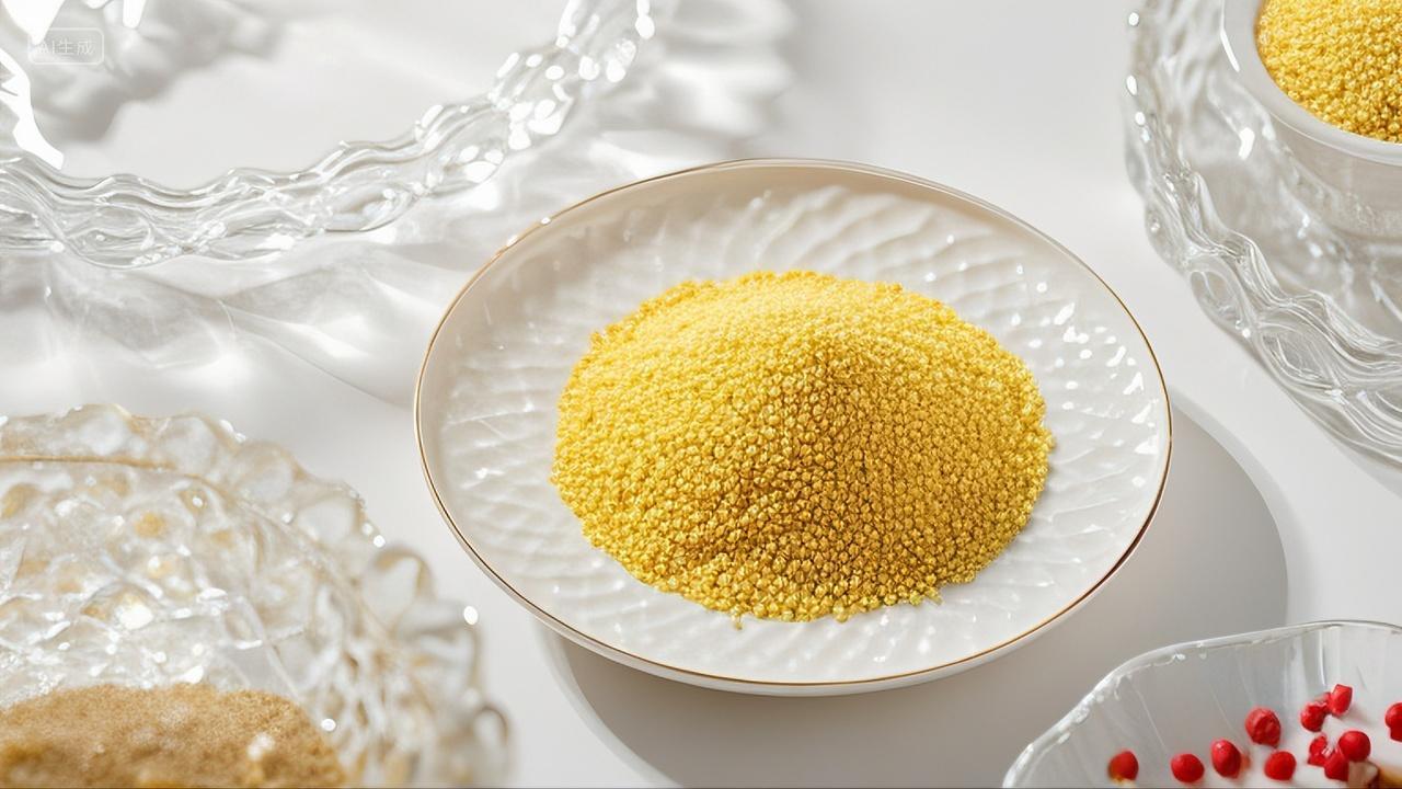 一碗黄小米粗粮谷物粮食