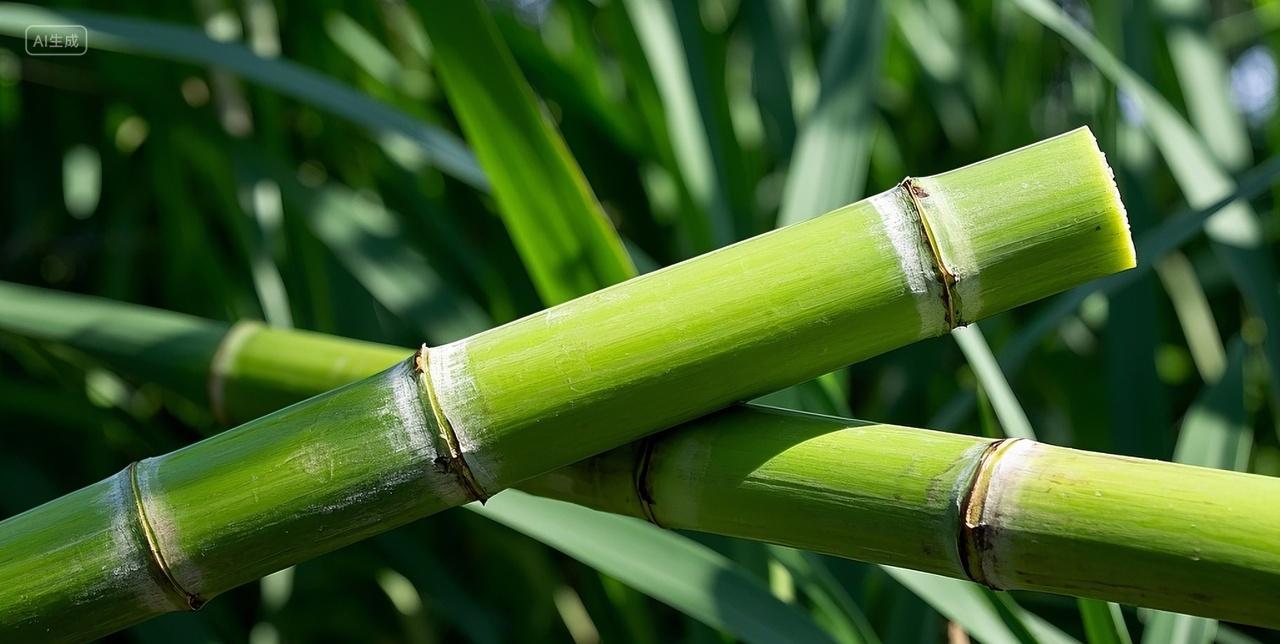 新鲜水果青皮甘蔗浙江温州青皮果蔗新鲜现砍绿皮水果甘蔗