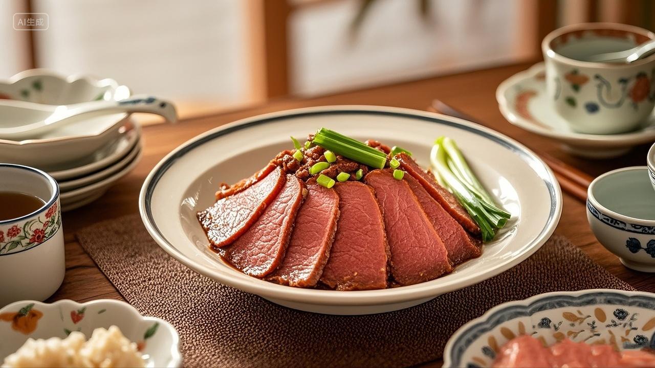 美食 美味 菜品 招牌菜 饭店 餐厅 菜单 菜谱 浓郁鲜香的京酱牛肉美食火锅店餐厅饭店广告宣传实拍摄影图餐厅宣传
