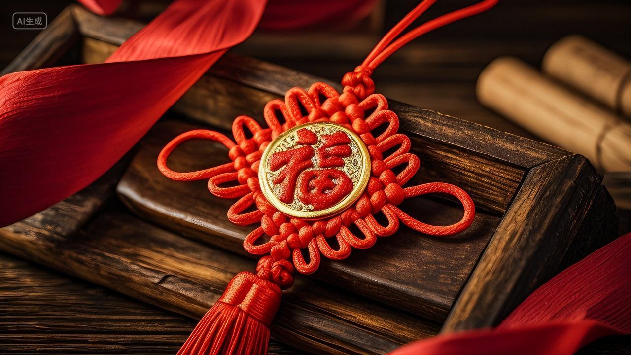 2025年新年蛇年元旦节新春中国结福字室内装饰吊坠挂坠春节喜庆背景