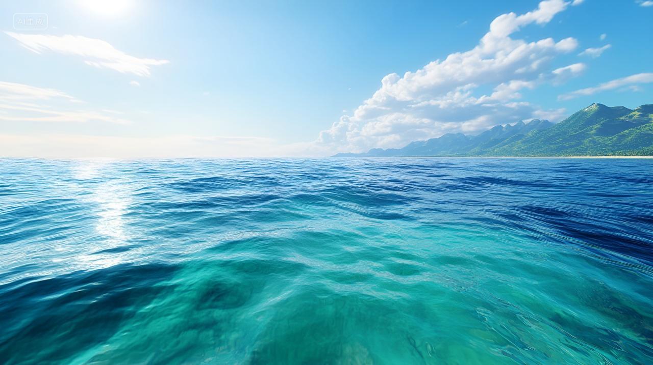 自然风光风景壮阔的蓝天白云大海背景图电脑壁纸