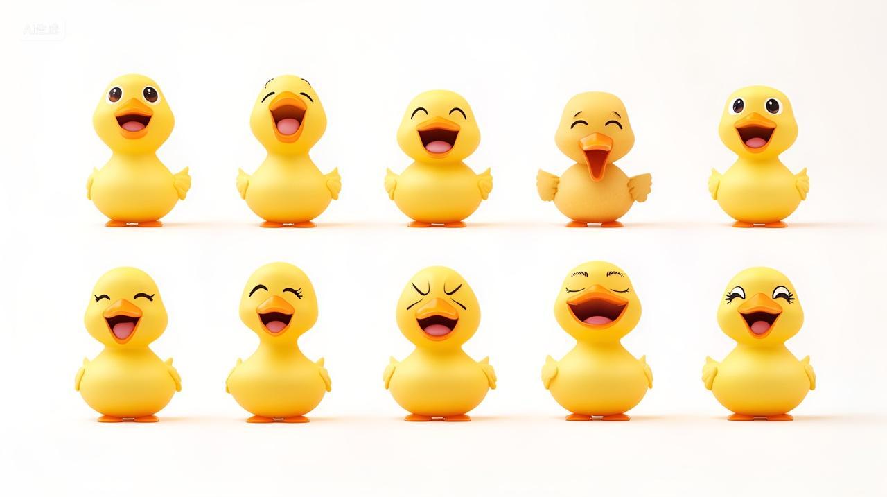 萌趣欢乐的小黄鸭表情