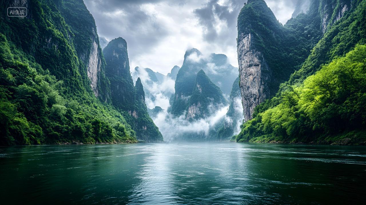 壮美的三峡风光风景壁纸绿色护眼