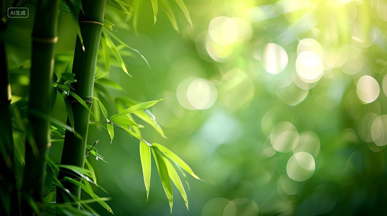 简约清新的竹子生态风景背景图电脑壁纸