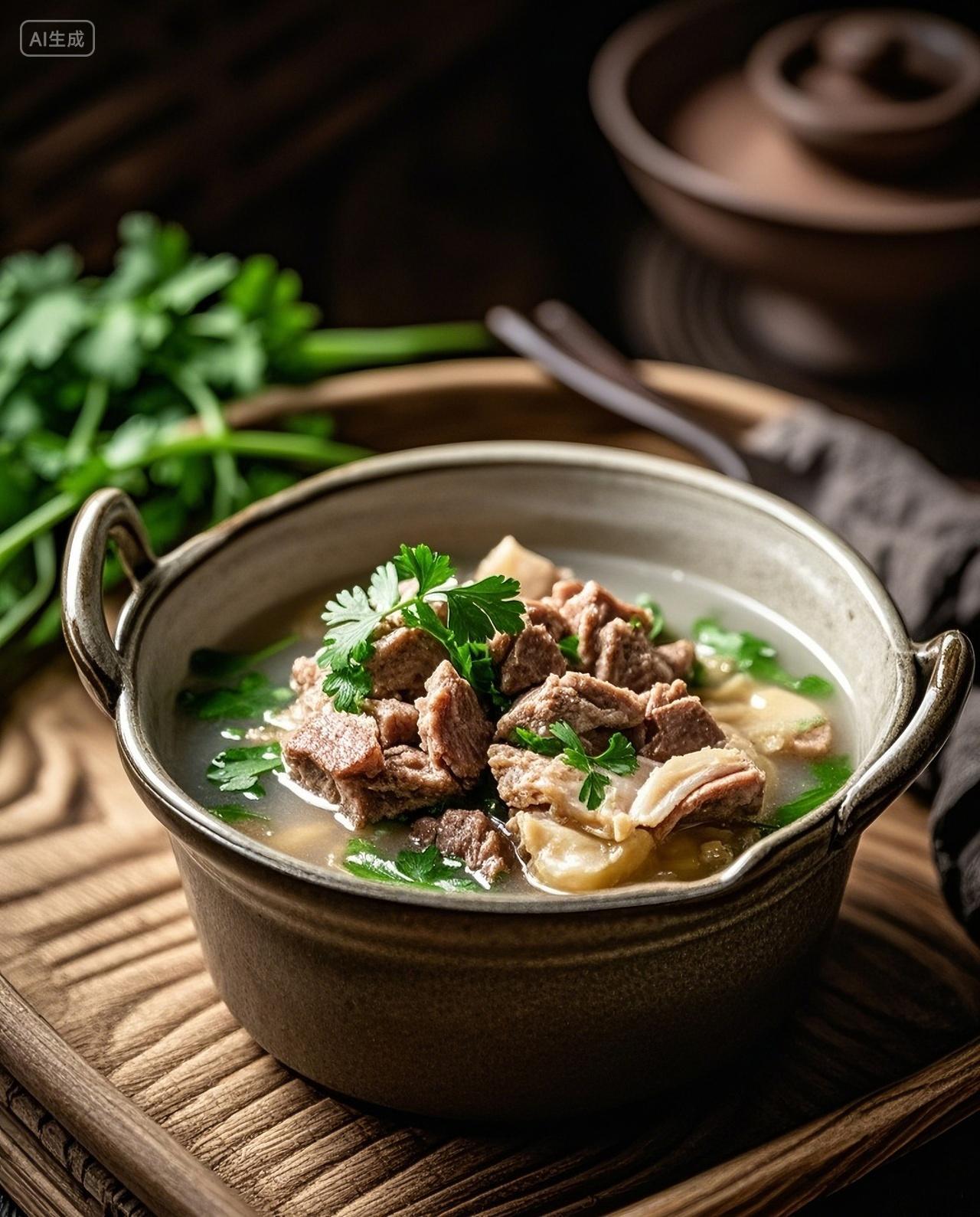 肉骨汤大骨头新加坡肉骨茶摄影美味场景
