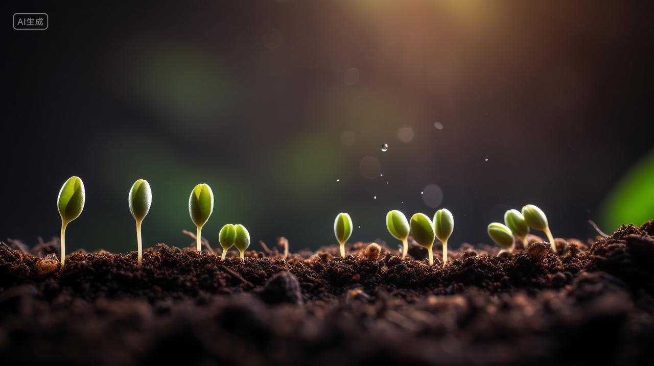 种子发芽微距摄影