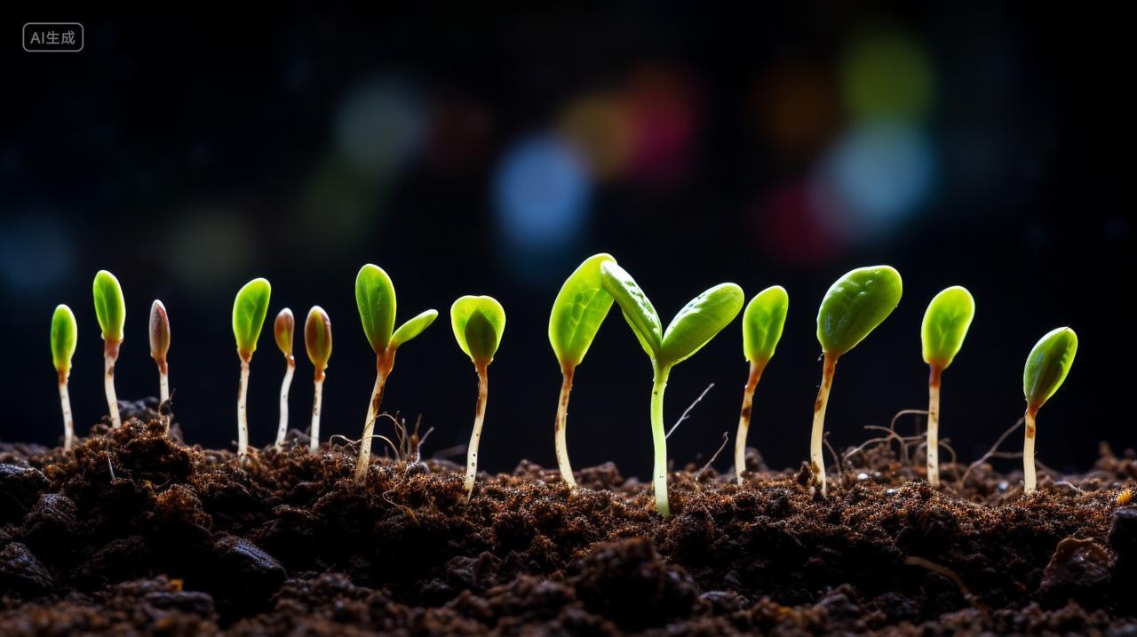 种子发芽微距摄影