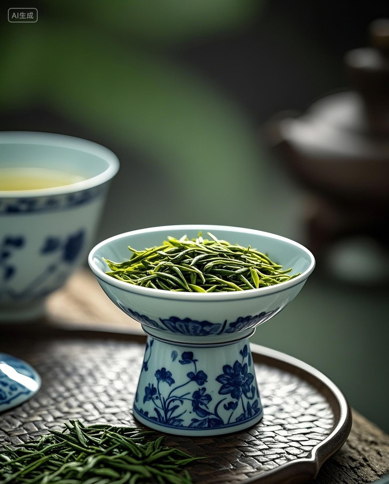 茶叶清明前后茶叶龙井茶摄影场景