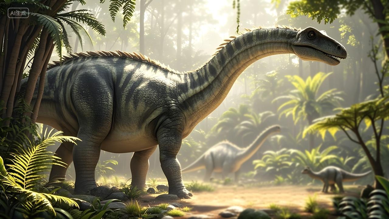 长颈龙草龙动物恐龙高清图片