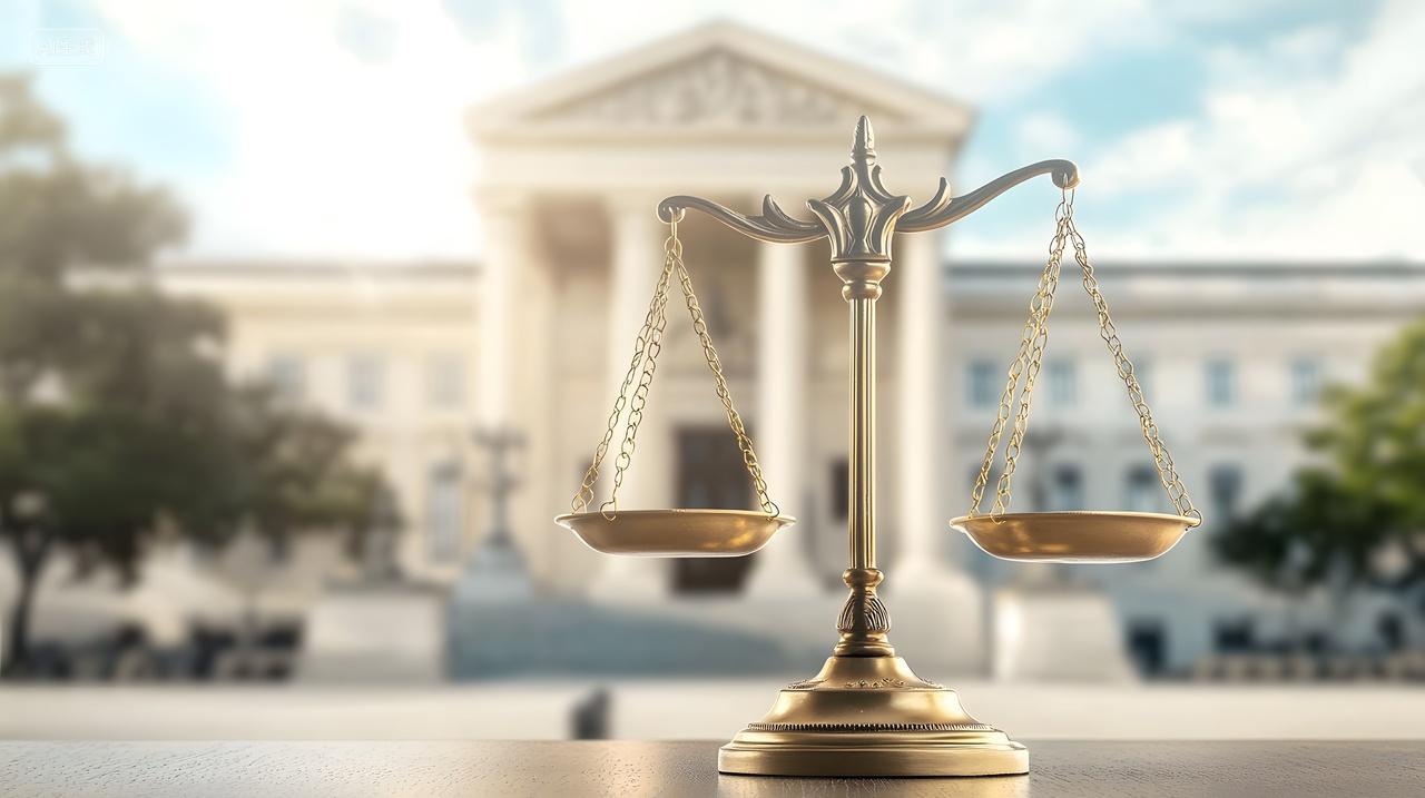 法律法院入口处正义象征