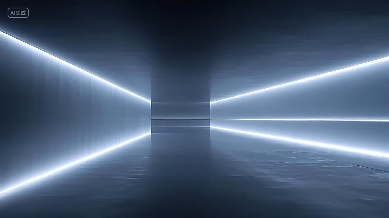 未来科技感光影走廊科幻电影场景设计隧道背景图