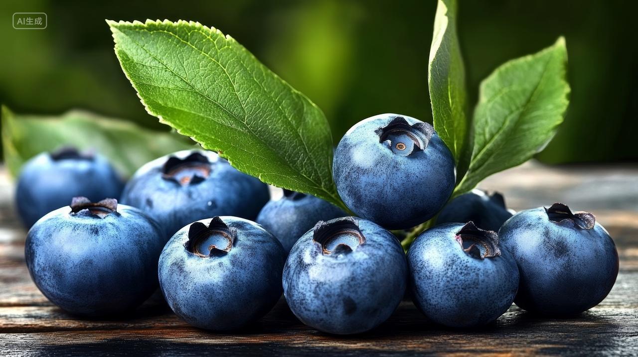 蓝莓水果特写农产品宣传图