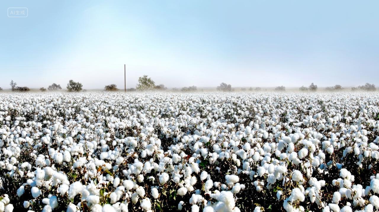 新疆棉花棉花田经济作物棉花丰收棉花田风景图