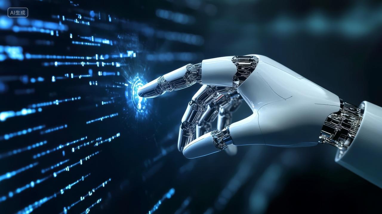 机械手臂触屏高科技人工智能芯片