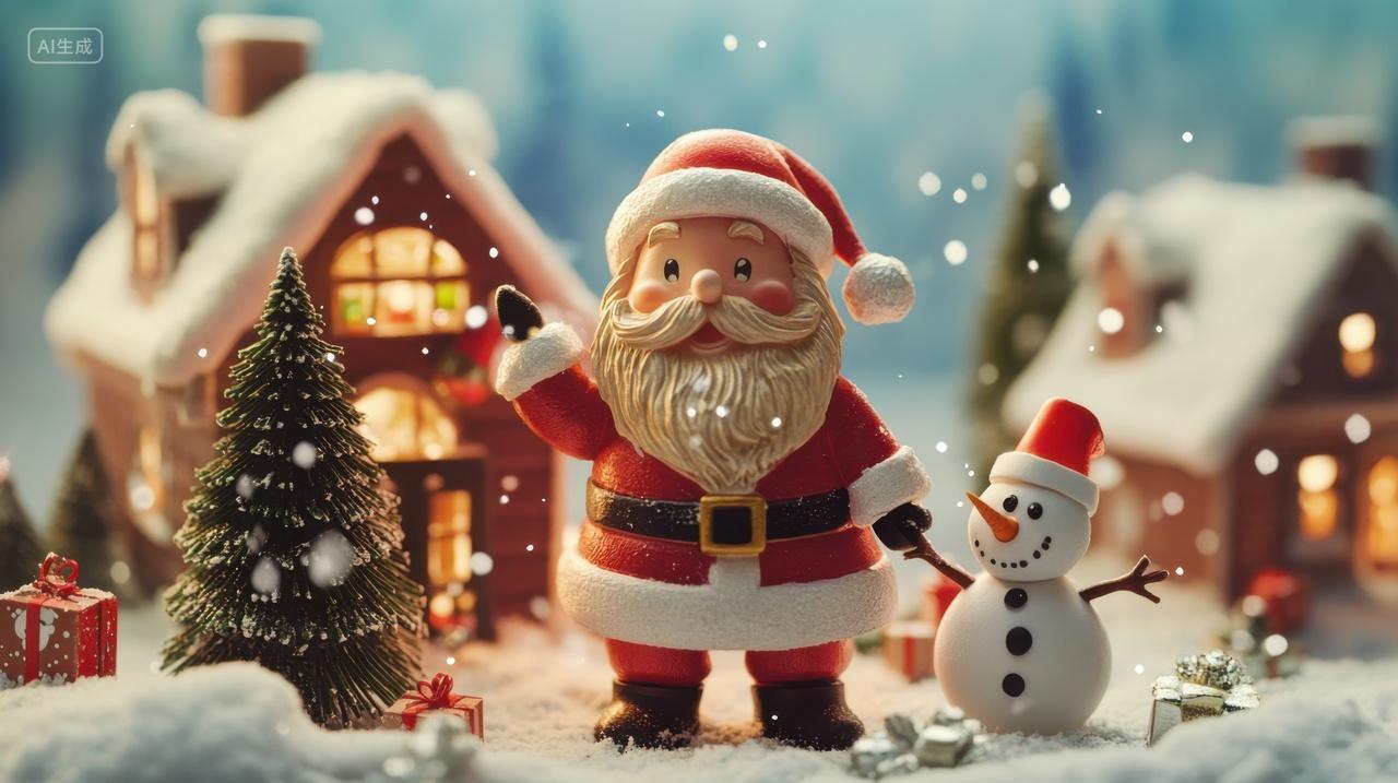 圣诞老人与雪人