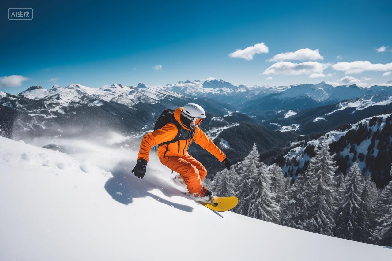 冬季户外运动激情滑雪壁纸