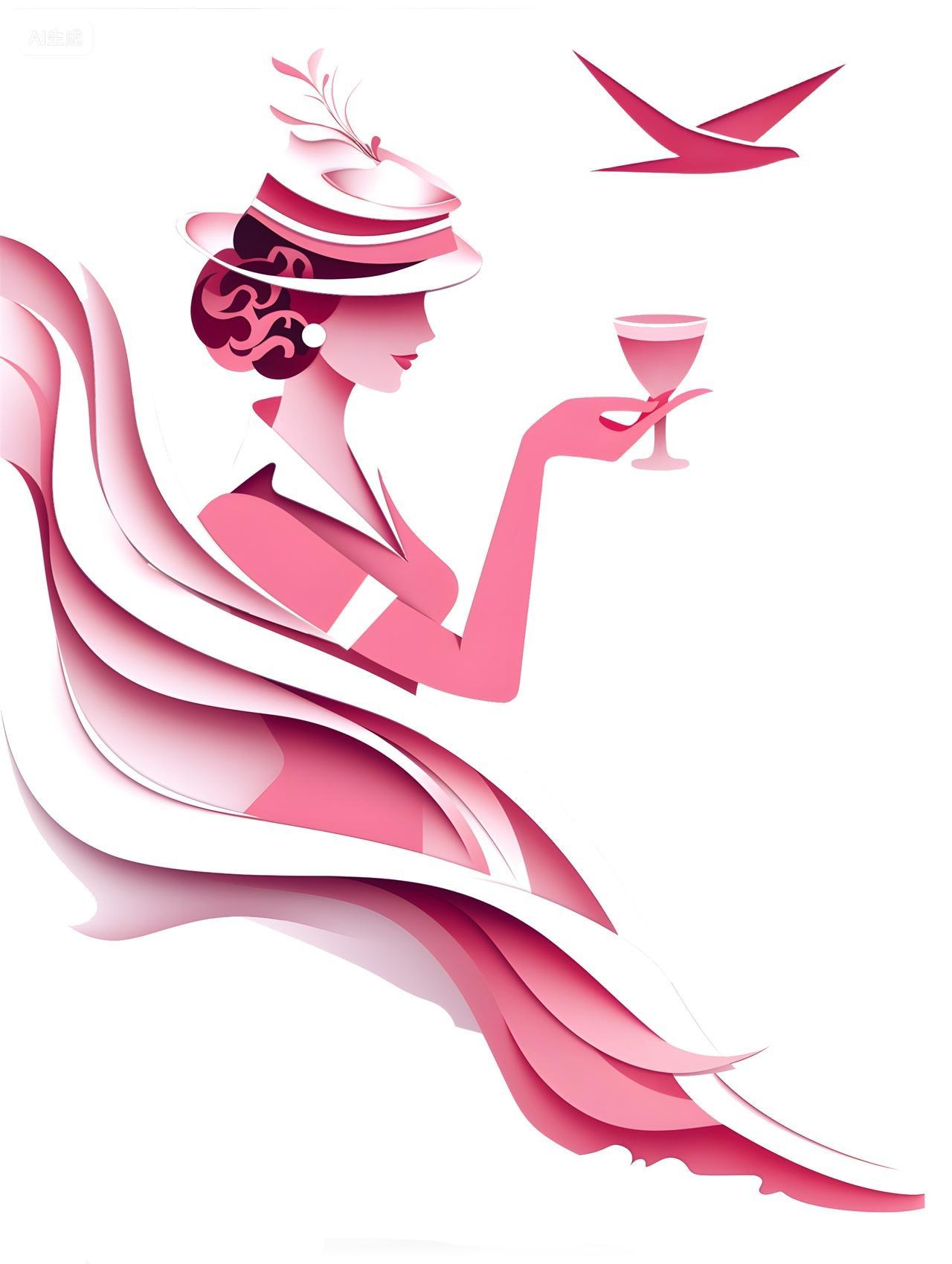 剪纸时尚女人美女元素