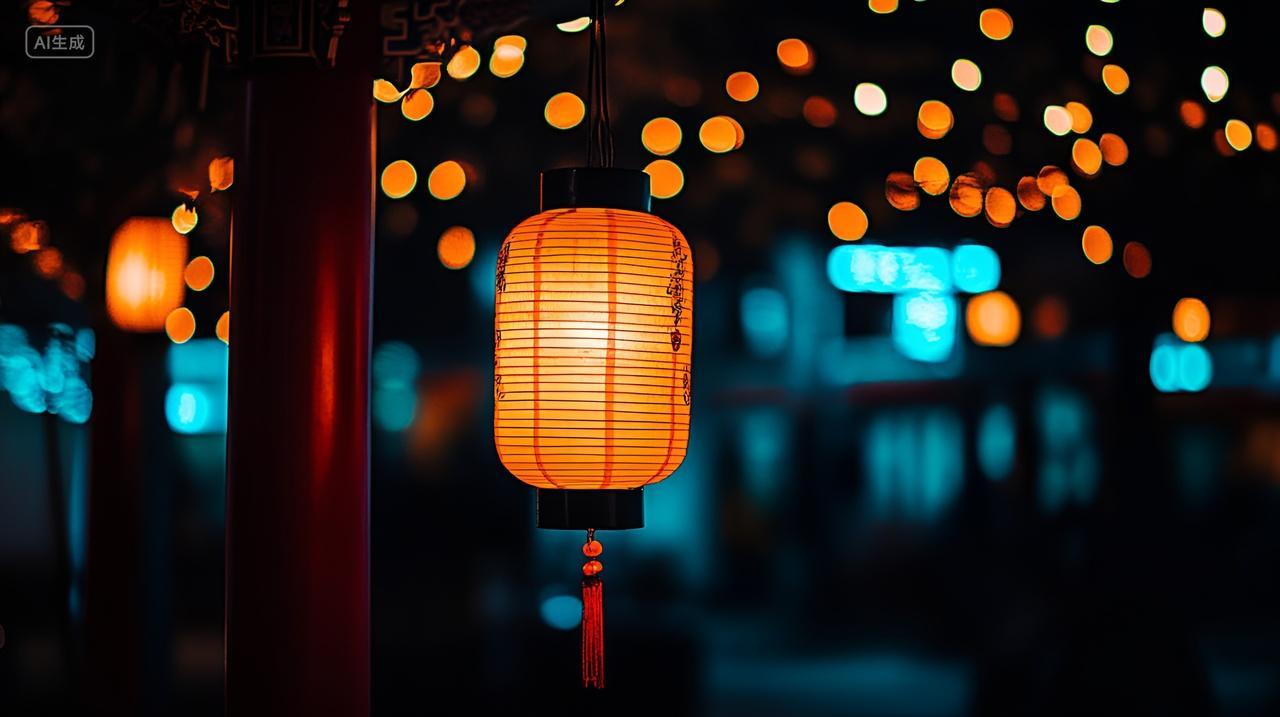 中国风中国节日文化红灯笼喜庆庆祝灯火东方文化