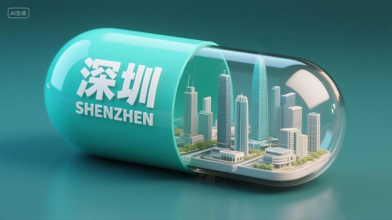 胶囊形状的创意微缩场景深圳建筑缩影
