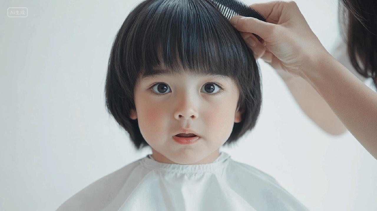 二月二龙抬头孩子儿童理发场景