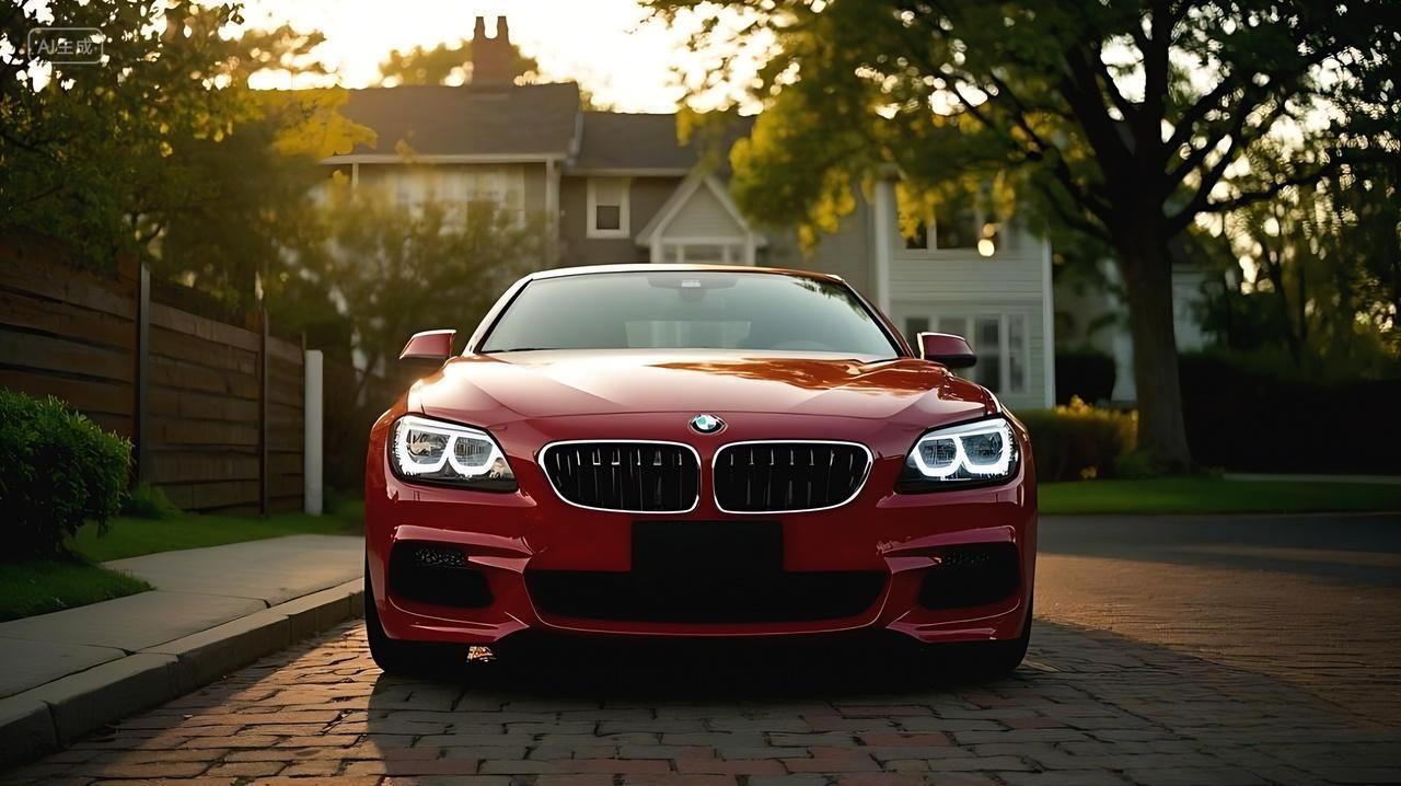 车一辆红色的SUV在山间公路上行驶