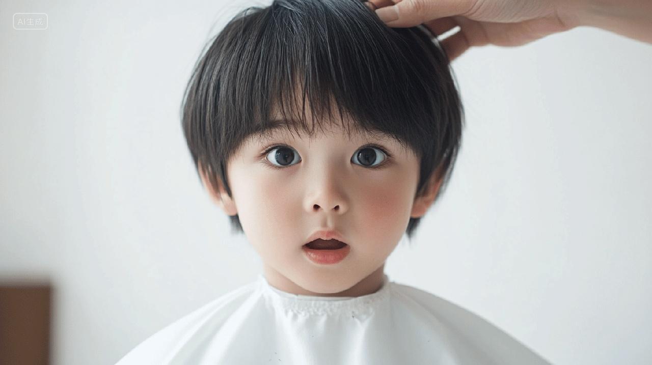 二月二龙抬头孩子儿童理发场景