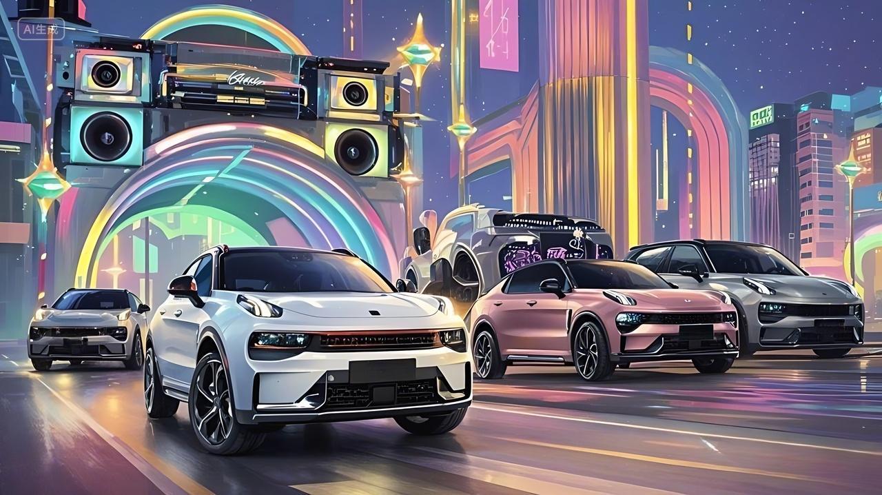 潮流风格的插画展示了多辆汽车