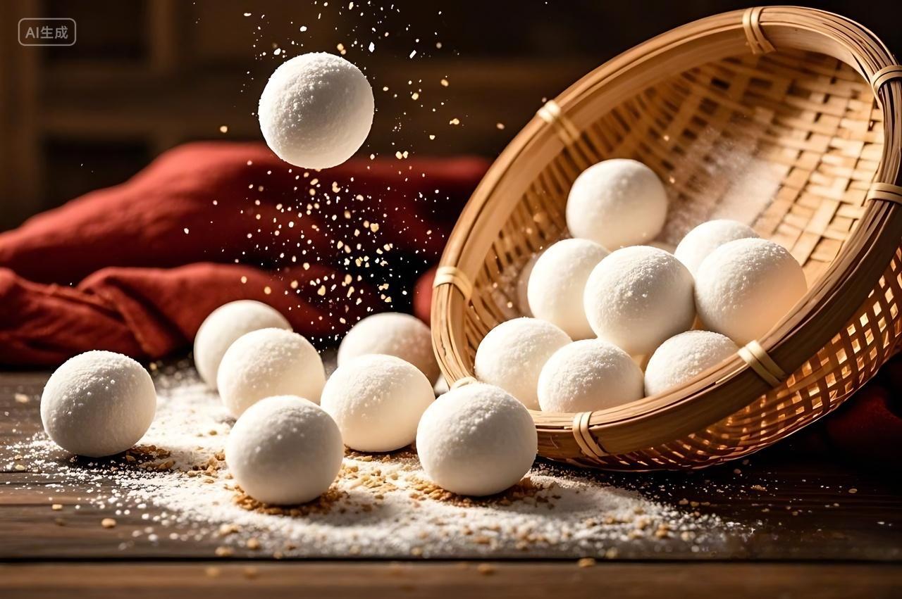正月十五元宵节元宵节手工制作糯米汤圆传统节日美食新年春节正月十五