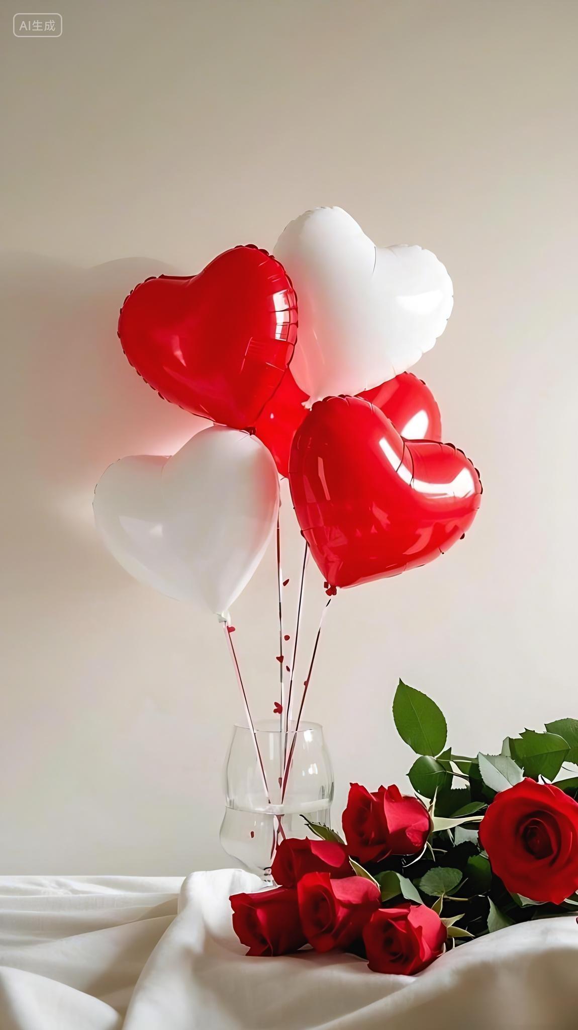 2月14日情人节214七夕节恋爱爱情浪漫情人节简约场景创意背景图