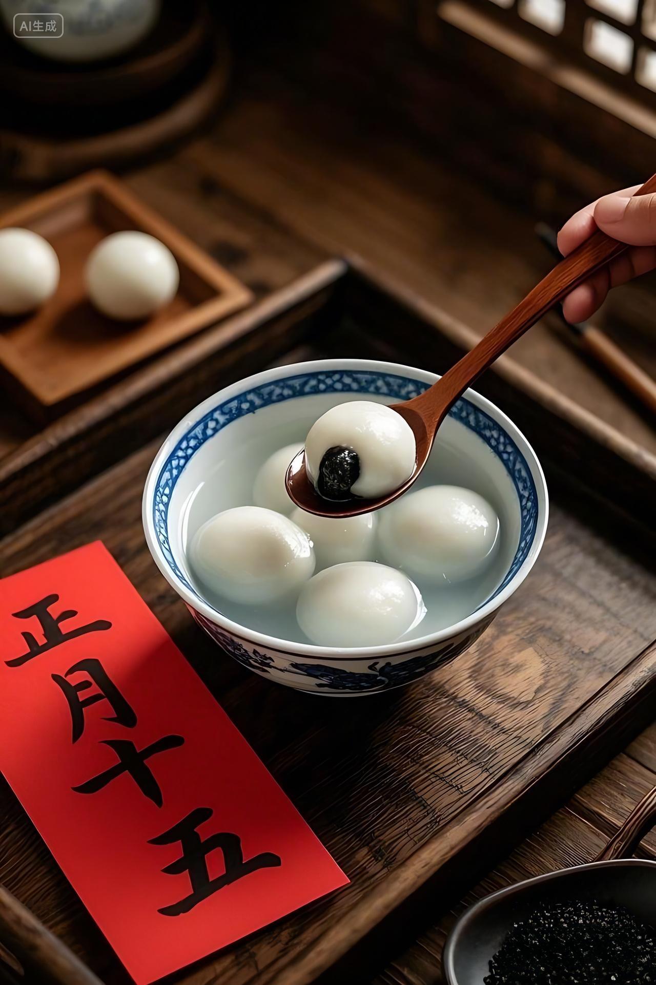 传统美食食物汤圆正月十五元宵节汤圆元宵