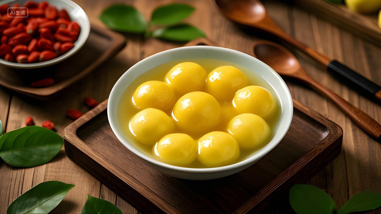 黄糯米汤圆元宵节美食正月十五传统节日美食手作手工汤圆