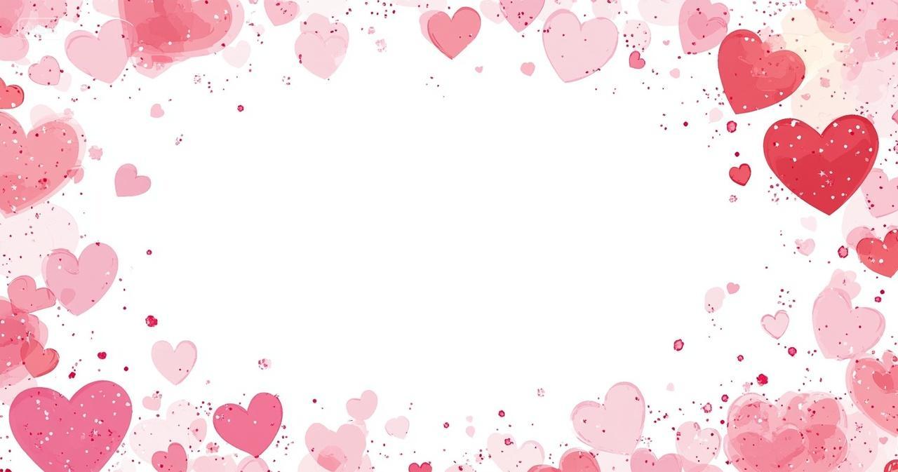 情人节主题周围爱心中间空白的表白贴纸和墙面214背景壁纸母亲节感恩节