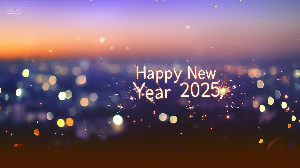 2025年新年蛇年烟花跨年夜闪耀夺目2025年新年庆典元旦节唯美烟花电脑壁纸