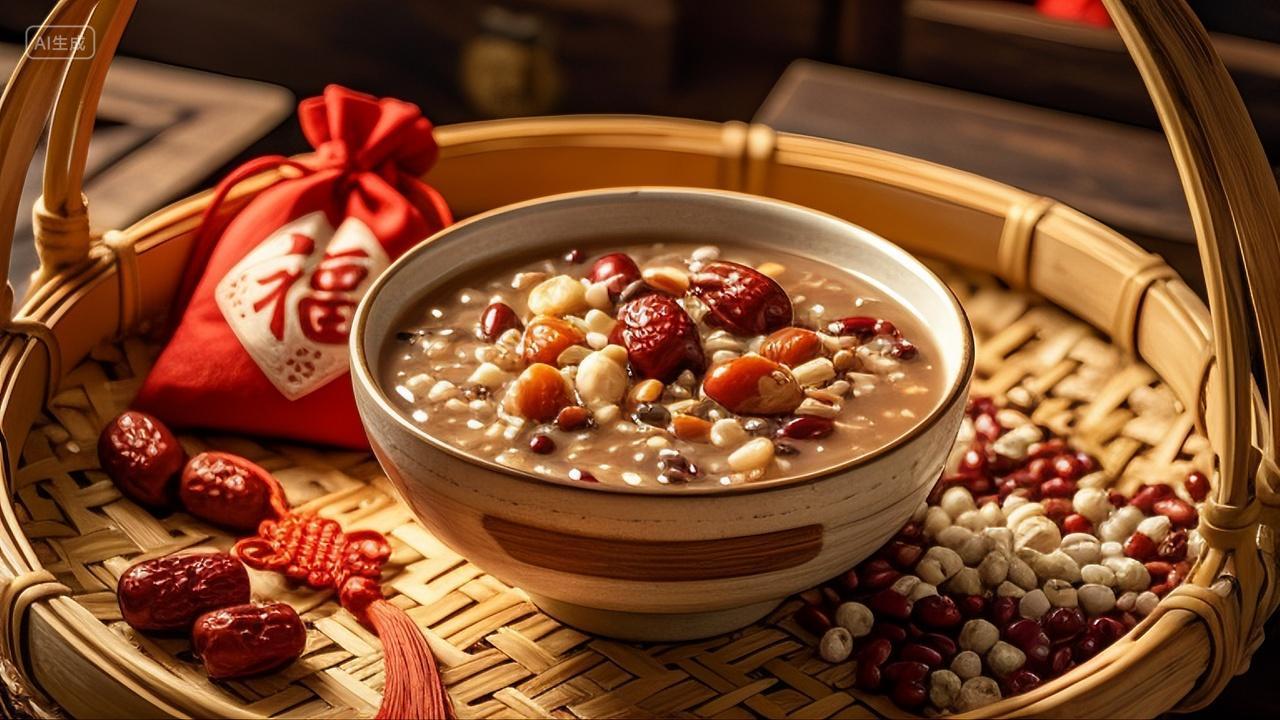 腊八节腊八粥八宝粥美食传统节日腊八节美食营养粥品五谷杂粮粥新年春节新春