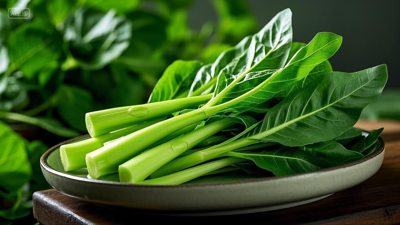 广东小芥蓝当季现摘农家时令蔬菜商场超市火锅店菜单食材实拍摄影