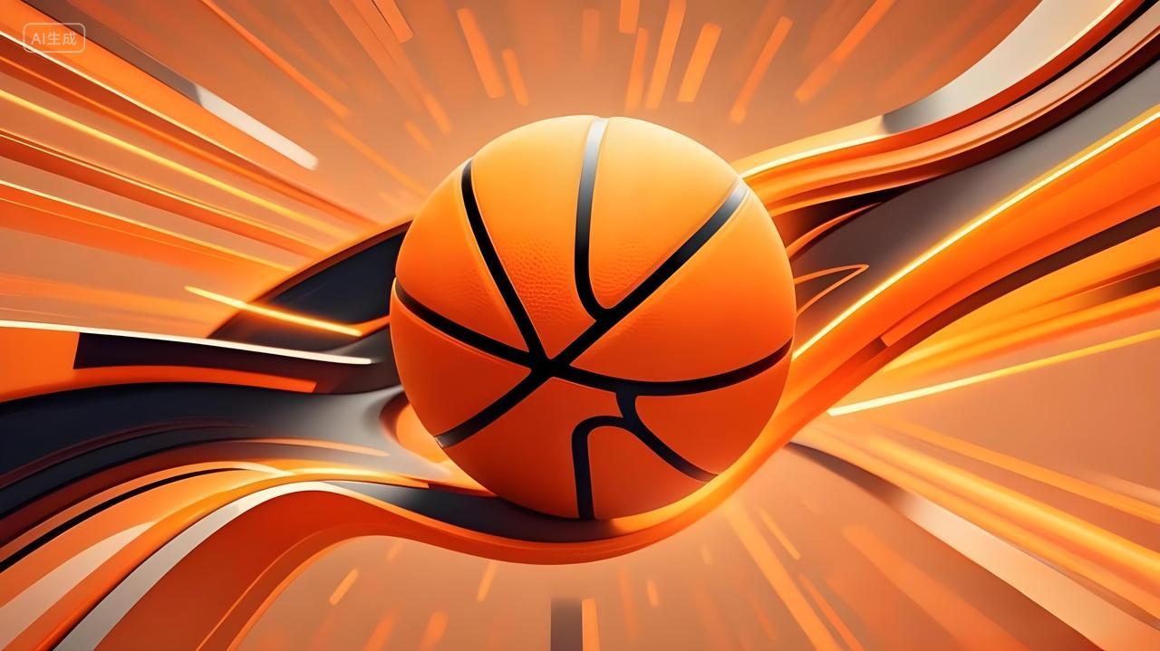 一个橙色的篮球特写AI