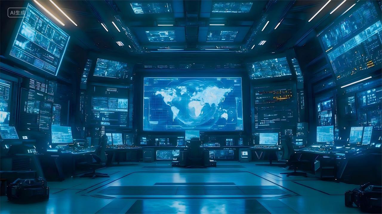 科技感AI绘画智能数据中心