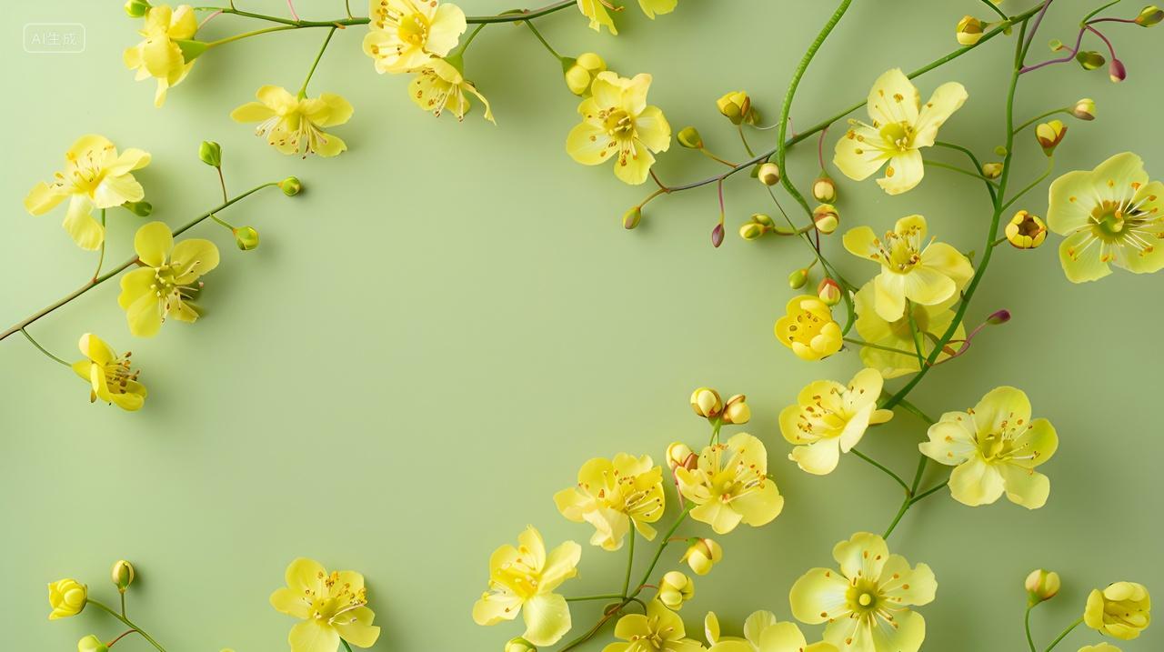 美丽的迎春花背景图电脑壁纸