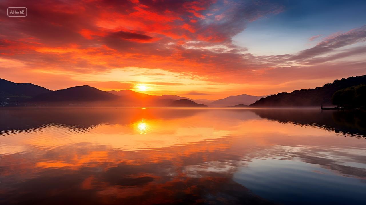 迷人的夕阳黄昏风景背景图电脑壁纸