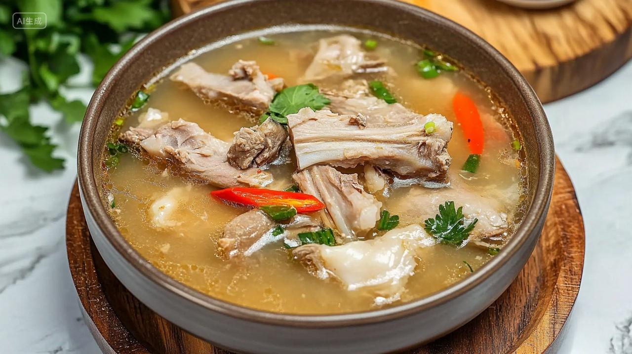 一碗羊排汤大寒小寒传统节气美食摄影图片冬至