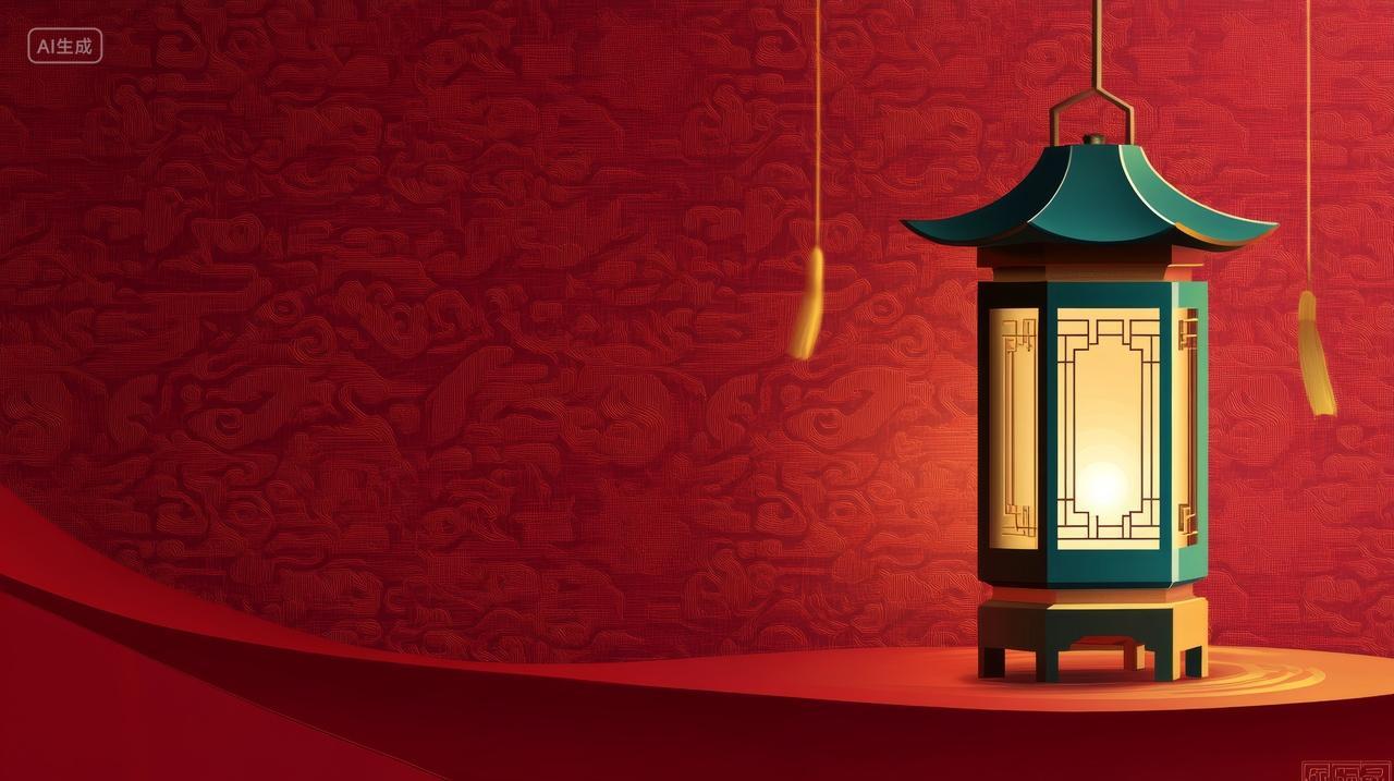 中国风灯笼春节新年节日传统文化