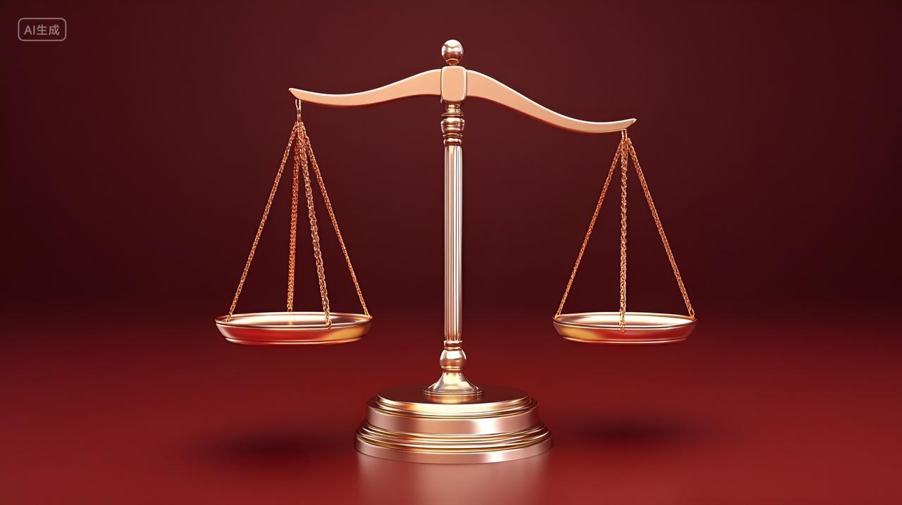 金色天平秤图司法制度法律公平公正